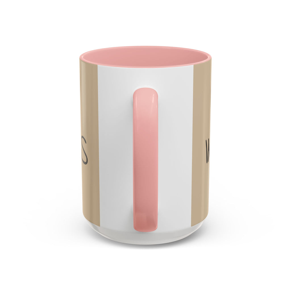 Coffee Mug — "Mom Fuel, Progress" Accent Mug with Heart (11/15oz)