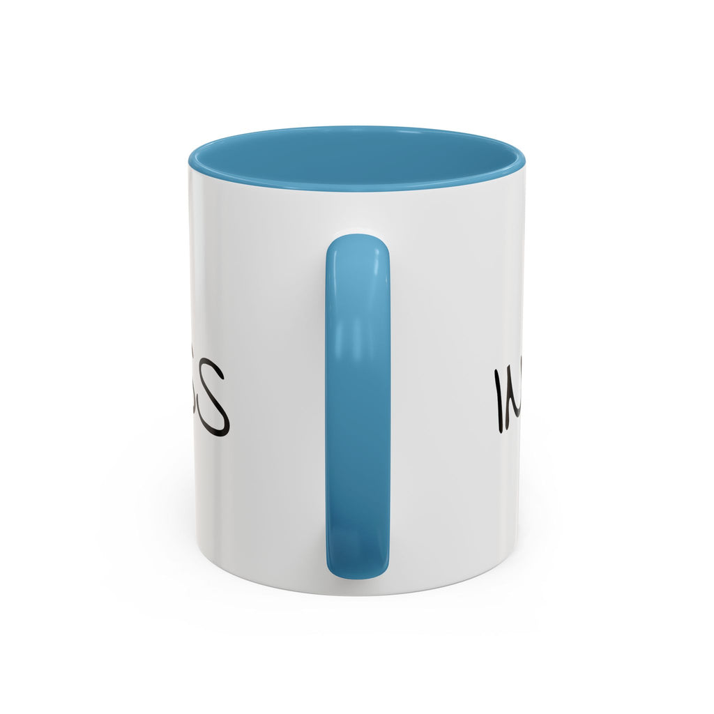 Coffee Mug — "Mom Fuel, Progress" Accent Mug with Heart (11/15oz)