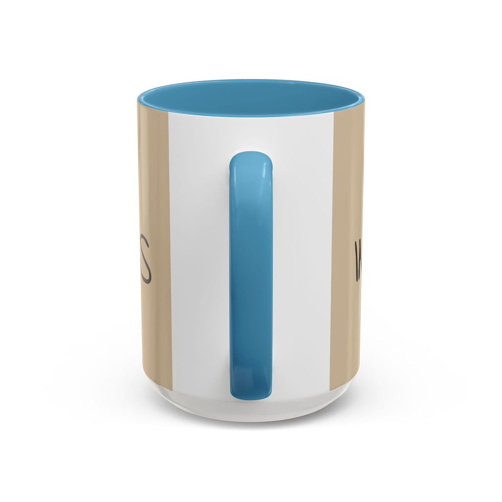 Coffee Mug — "Mom Fuel, Progress" Accent Mug with Heart (11/15oz)