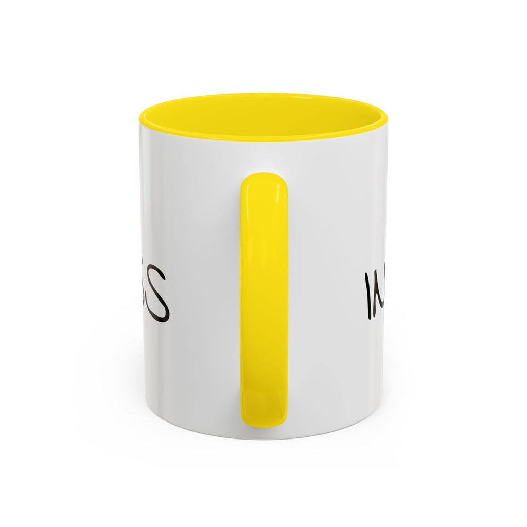 Coffee Mug — "Mom Fuel, Progress" Accent Mug with Heart (11/15oz)