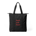 Teach With Heart Nomad Tote Bag — Zippered Teacher Carry-All