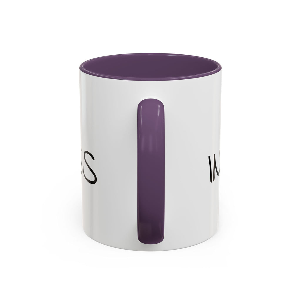 Coffee Mug — "Mom Fuel, Progress" Accent Mug with Heart (11/15oz)