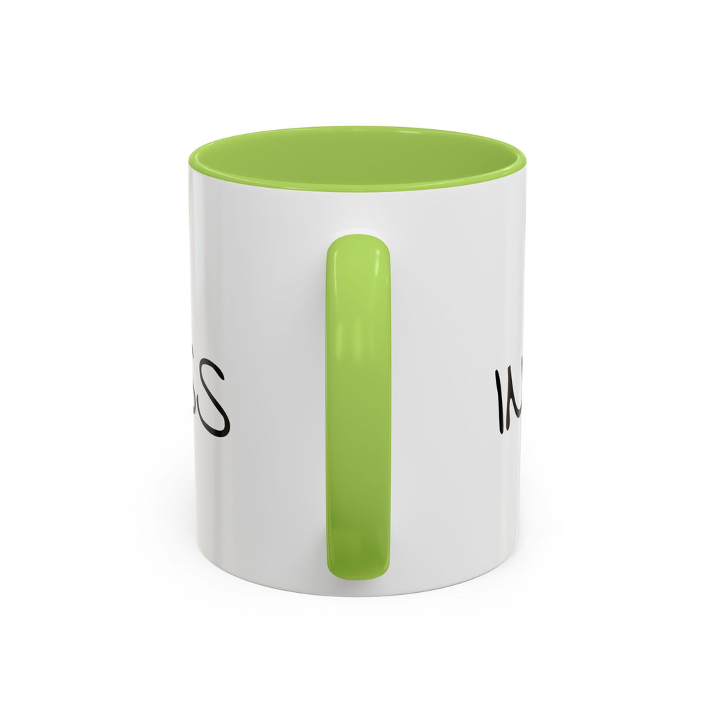 Coffee Mug — "Mom Fuel, Progress" Accent Mug with Heart (11/15oz)