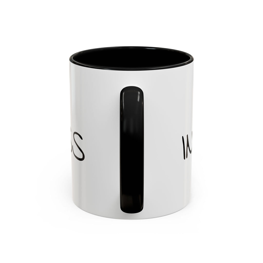 Coffee Mug — "Mom Fuel, Progress" Accent Mug with Heart (11/15oz)