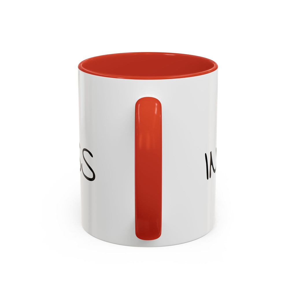 Coffee Mug — "Mom Fuel, Progress" Accent Mug with Heart (11/15oz)