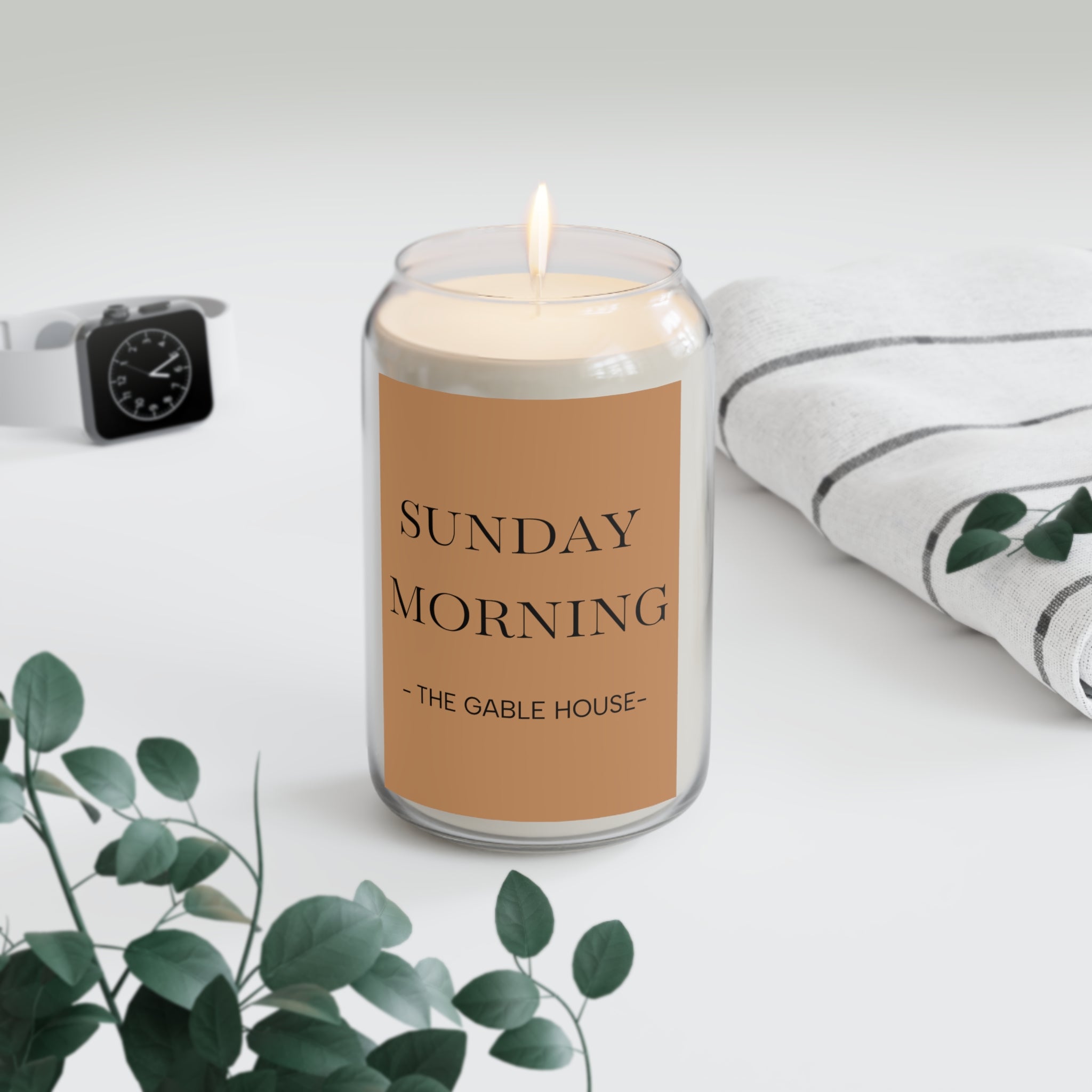 Sunday Morning Scented Soy Candle — 13.75oz Aromatic Jar (The Gable House)