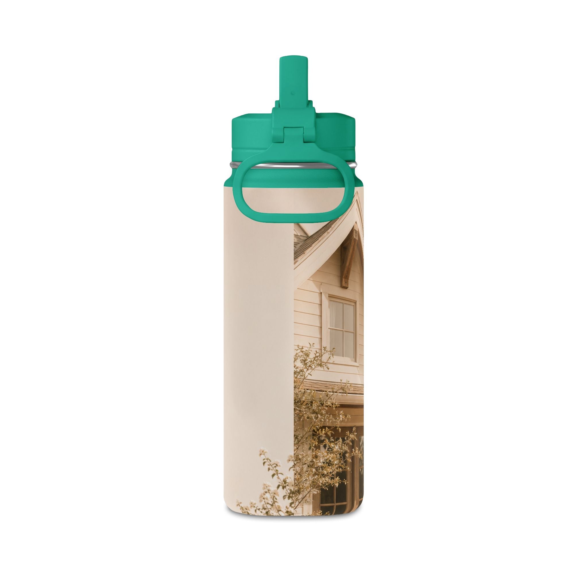 20oz Mini Water Bottle — Cozy Cottage Photo Stainless Straw Bottle