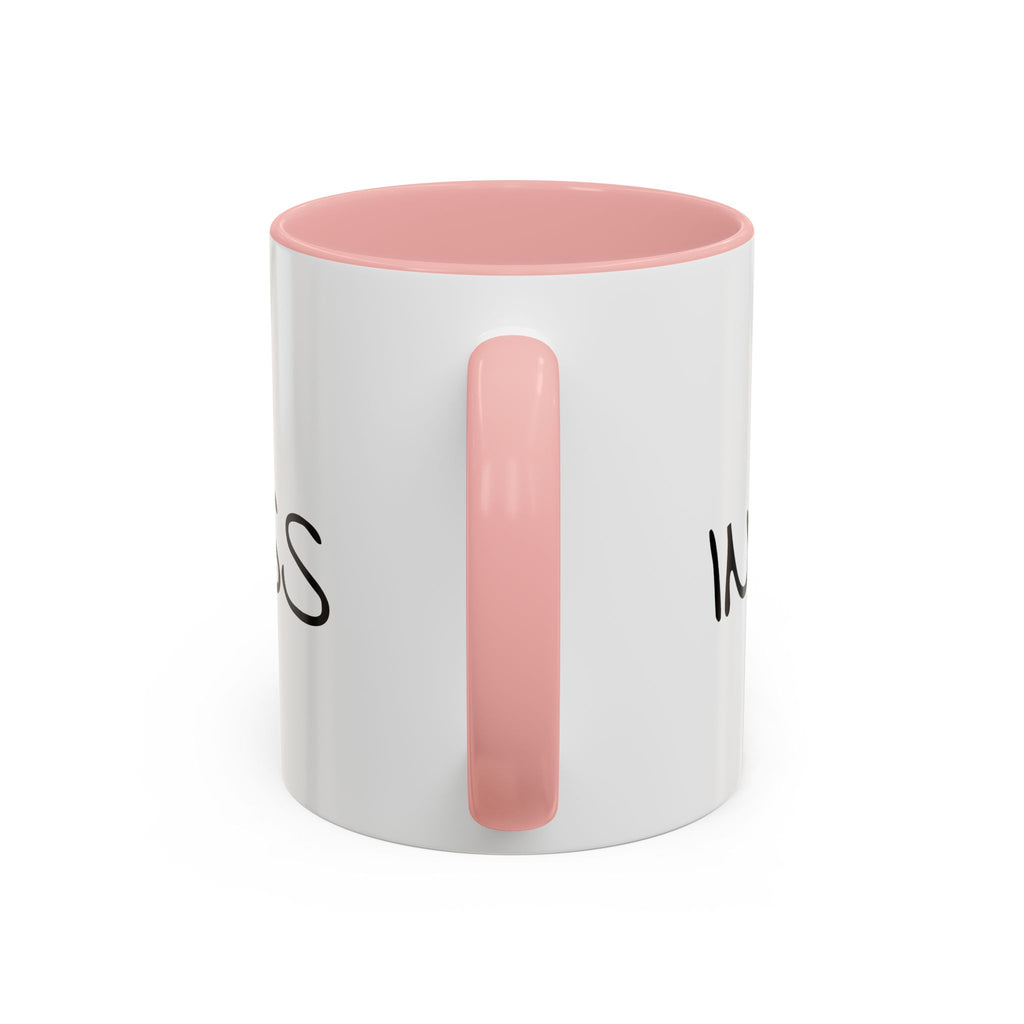 Coffee Mug — "Mom Fuel, Progress" Accent Mug with Heart (11/15oz)