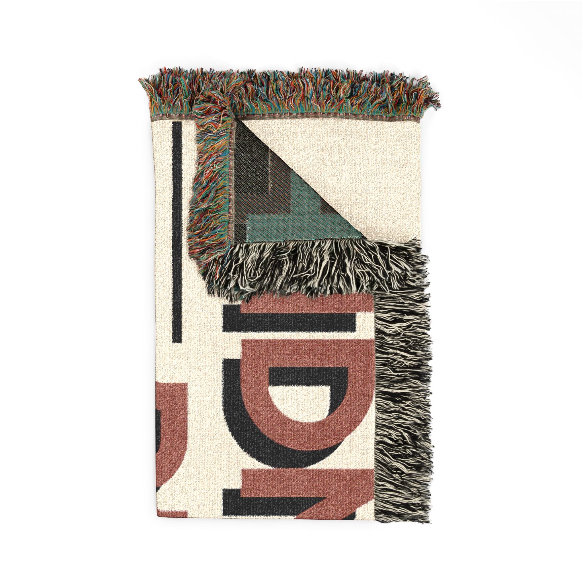 Midnight Run Woven Blanket — Retro Sunset Palm Throw