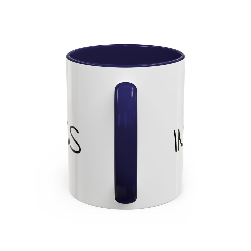 Coffee Mug — "Mom Fuel, Progress" Accent Mug with Heart (11/15oz)